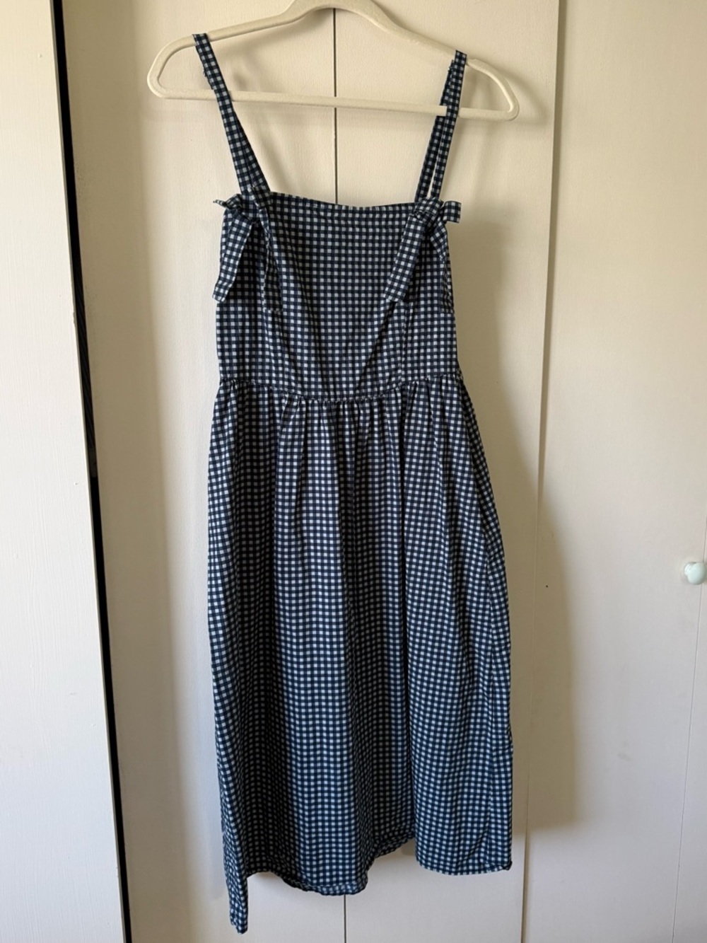 NWOT Urban Outfitters Motel Sloane Gingham Bow Detail Midi Dress CottageCore - Picture 8 of 10